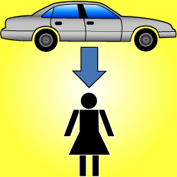 Woman Out of Car